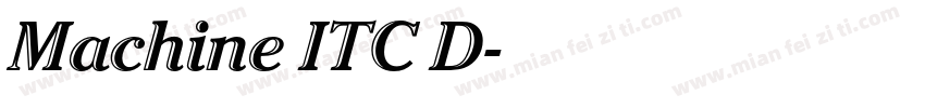 Machine ITC D字体转换